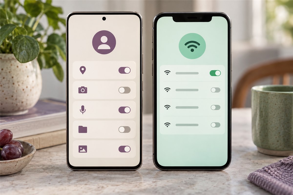 Android手机与iPhone展示不同的系统权限资料